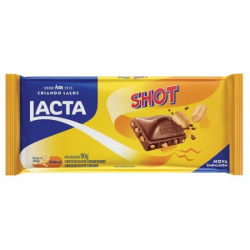 Tablete de Chocolate 90 Gramas Lacta Shot Amendoim
