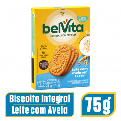 Biscoito BelVita Leite e Aveia 75G (3X25G)