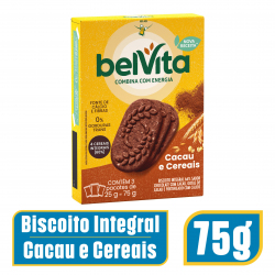 Biscoito BelVita Cacau e Cereais 75G (3X25G)