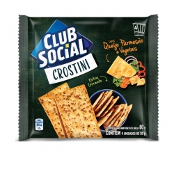 Biscoito Club Social Crostini Queijo e Vegetais (4X20G)