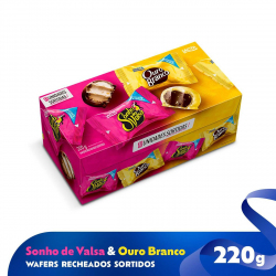 Caixa sortida sonho de valsa e ouro branco 220g