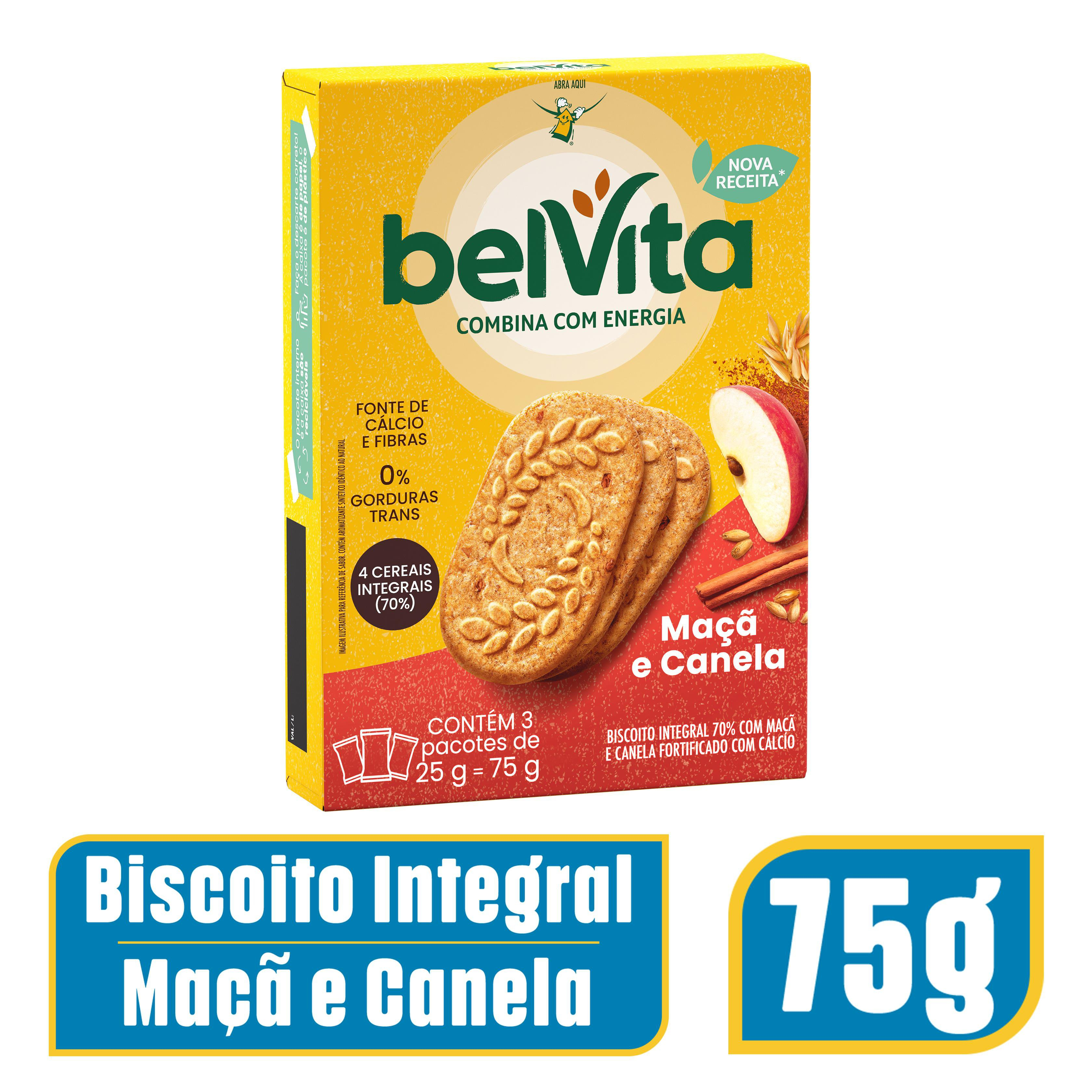 Biscoito BelVita Maça e Canela 75G (3X25G)