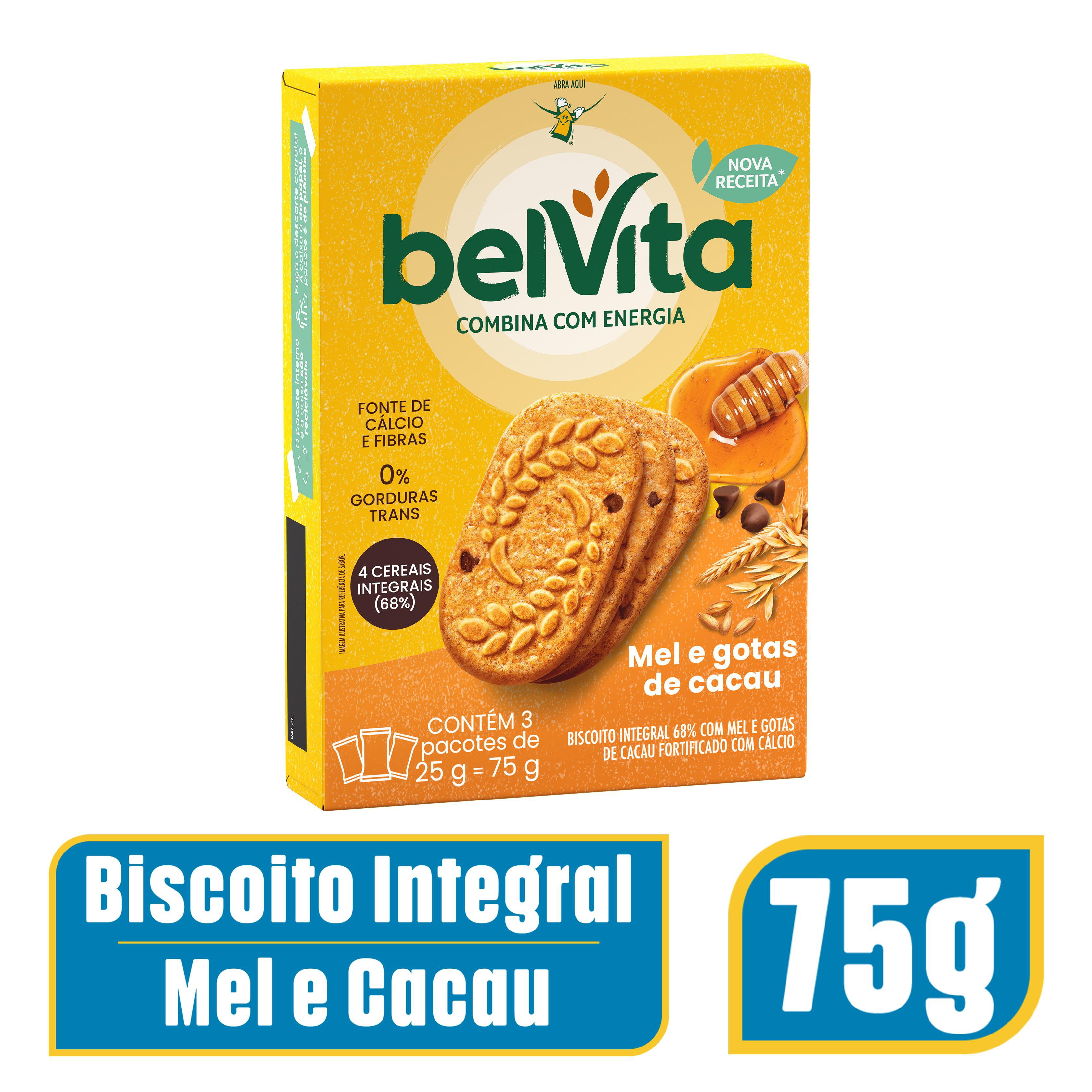Biscoito BelVita Mel e Cacau 75G (3X25G)