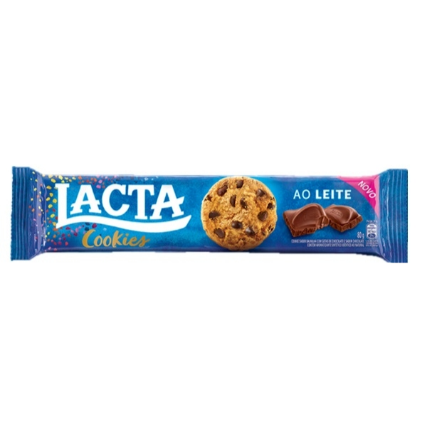 Biscoito Cookie Lacta Ao Leite 80G