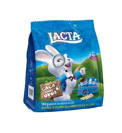Chocolate ao leite Mini Ovos Lacta 104G