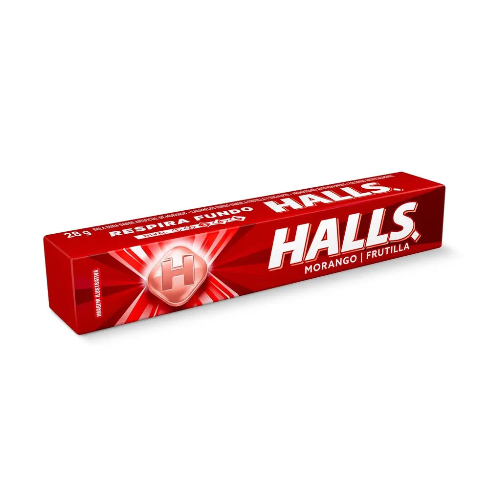 Drops Halls Morango 21 unidades de 28Gramas