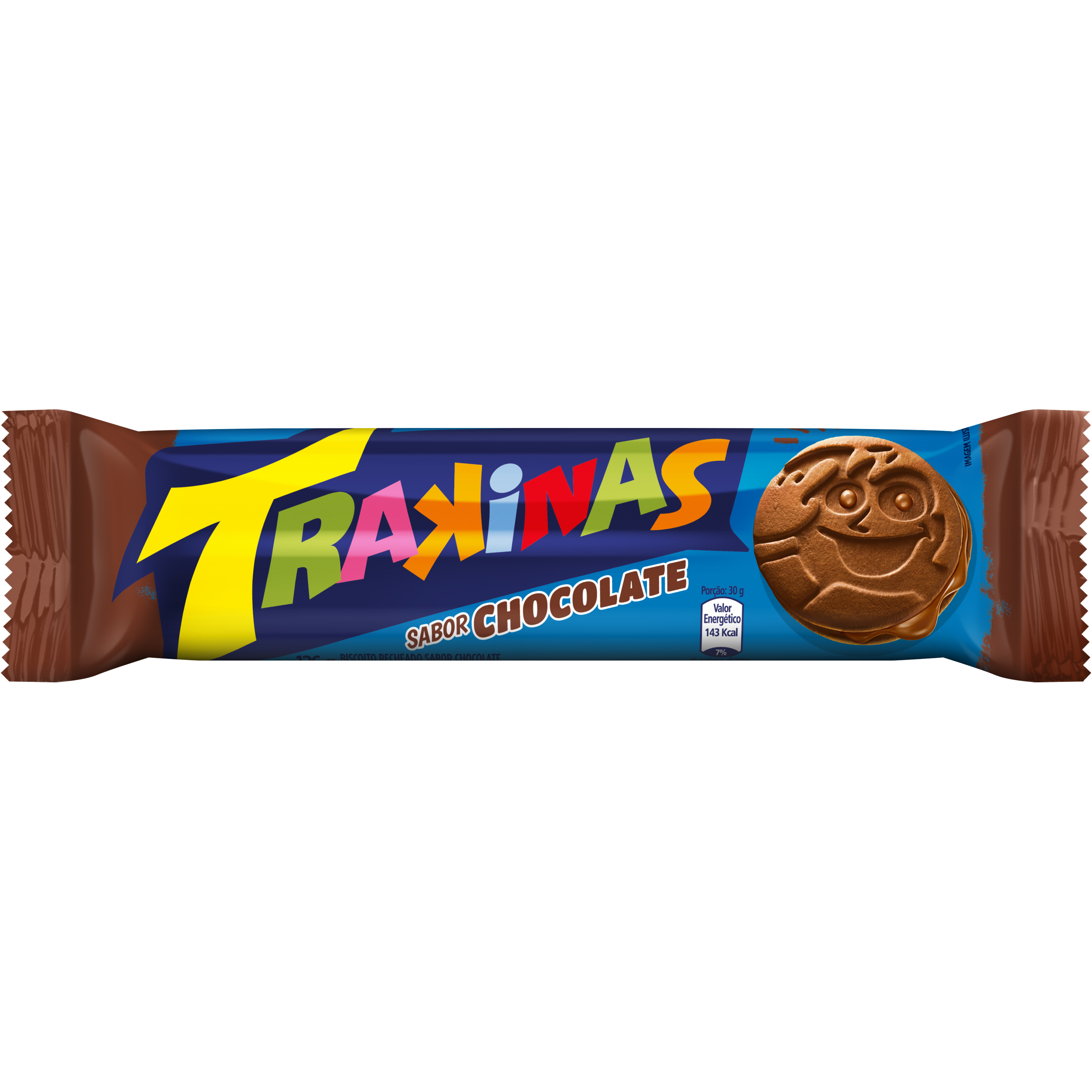 Biscoito Trakinas Recheado Chocolate 126G