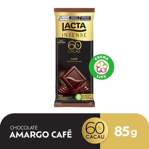 Tablete Lacta Intense 60% Cacau Caf 85g