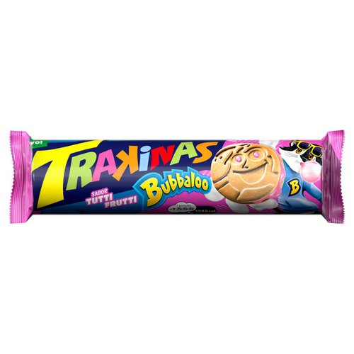 Biscoito Recheado Trakinas Tutti-Frutti Bubbaloo 126g