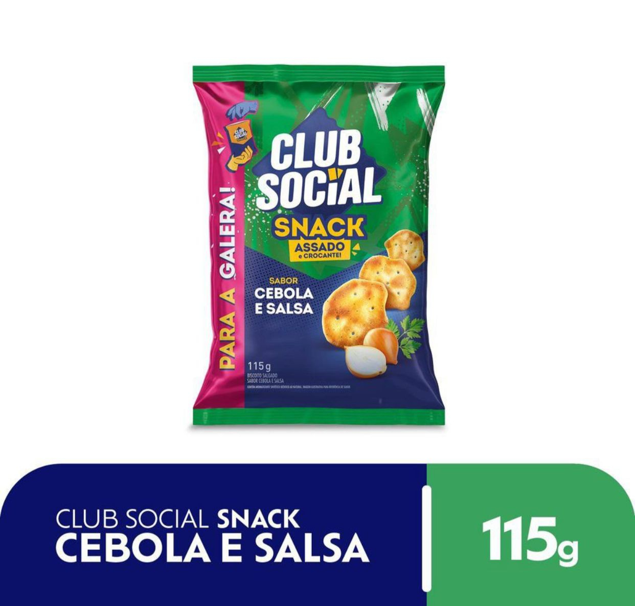 CLUB SOCIAL SNACK 115G CEBOLA E SALSA