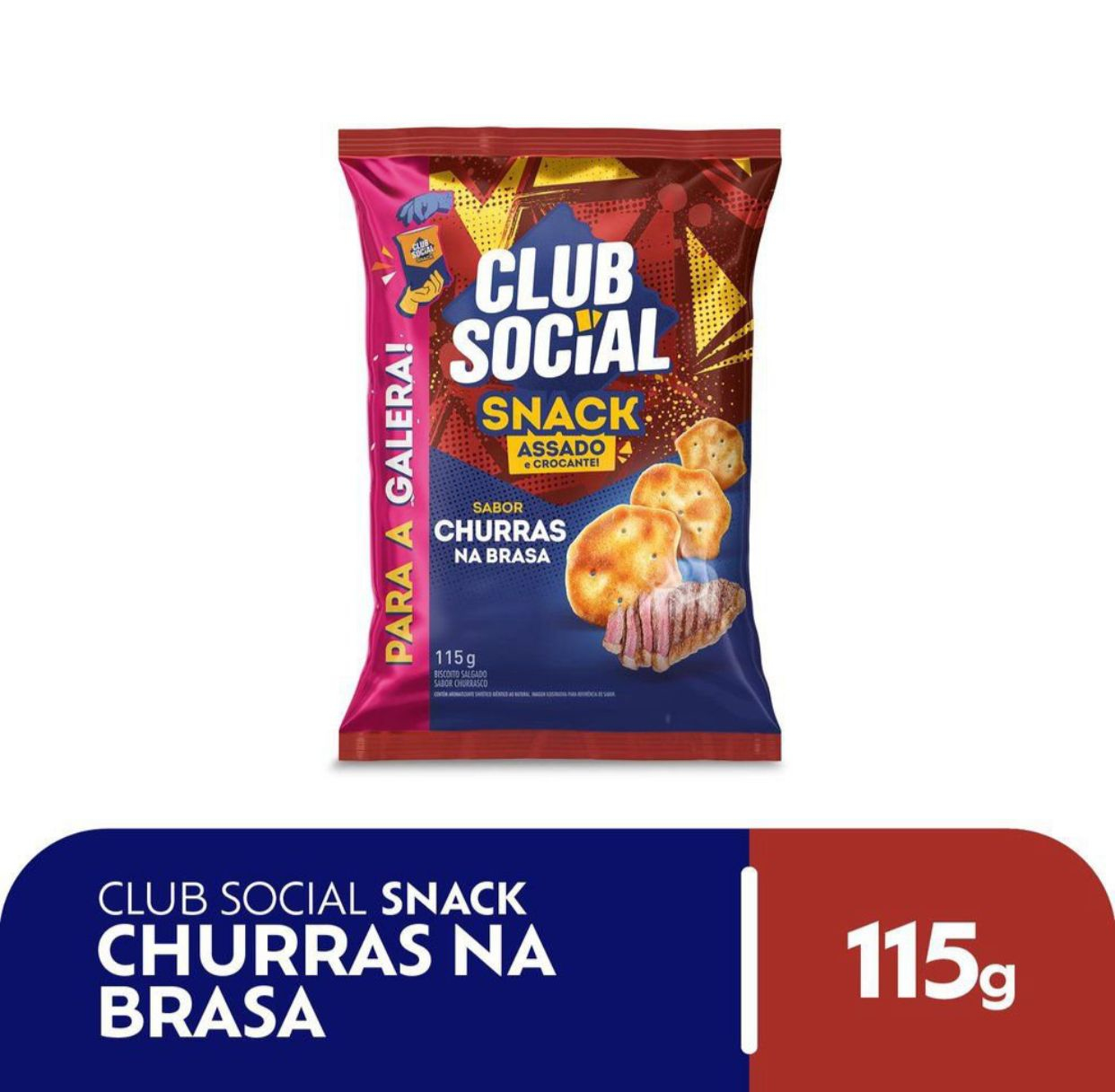 CLUB SOCIAL SNACK 115G CHURRAS NA BRASA